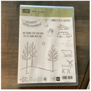 SOLD - Stampin up - White Christmas  - Acrylic Stamp Set